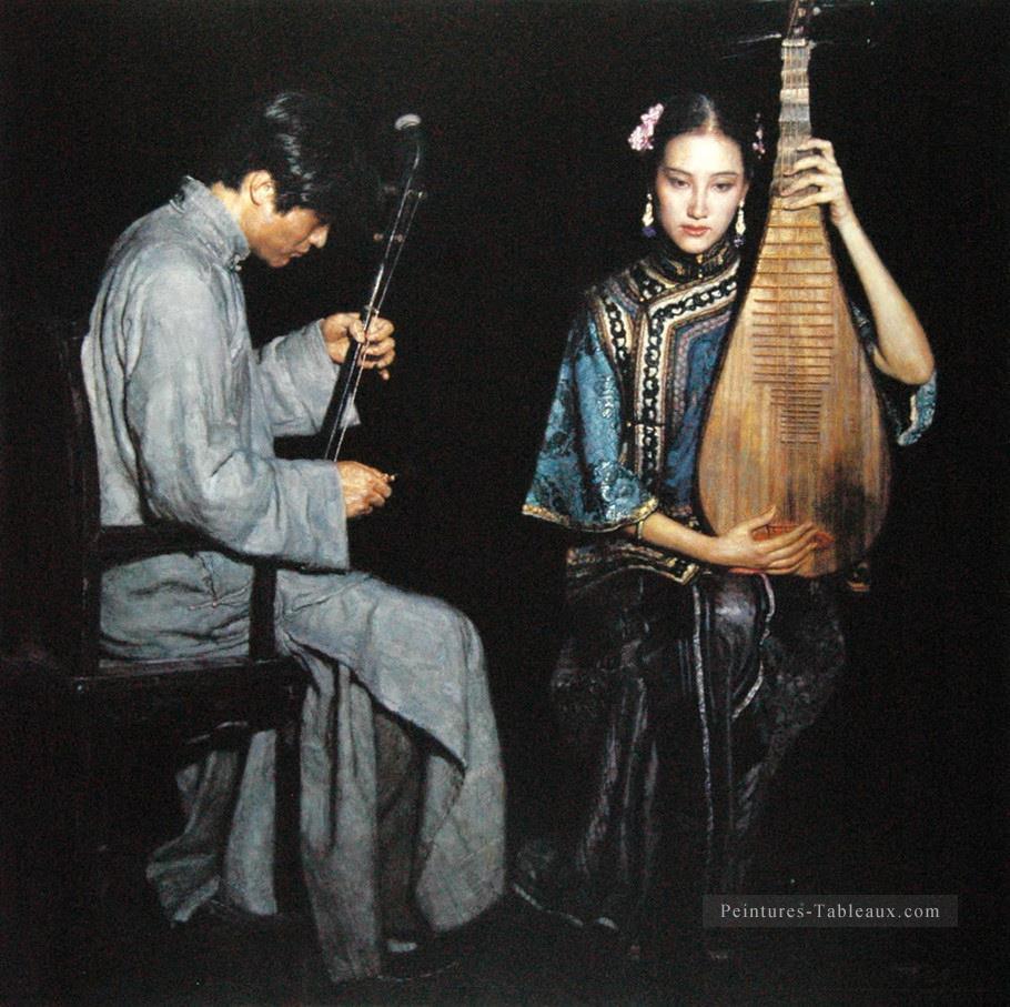 Chanson d’amour 1995 chinois Chen Yifei Peintures à l'huile